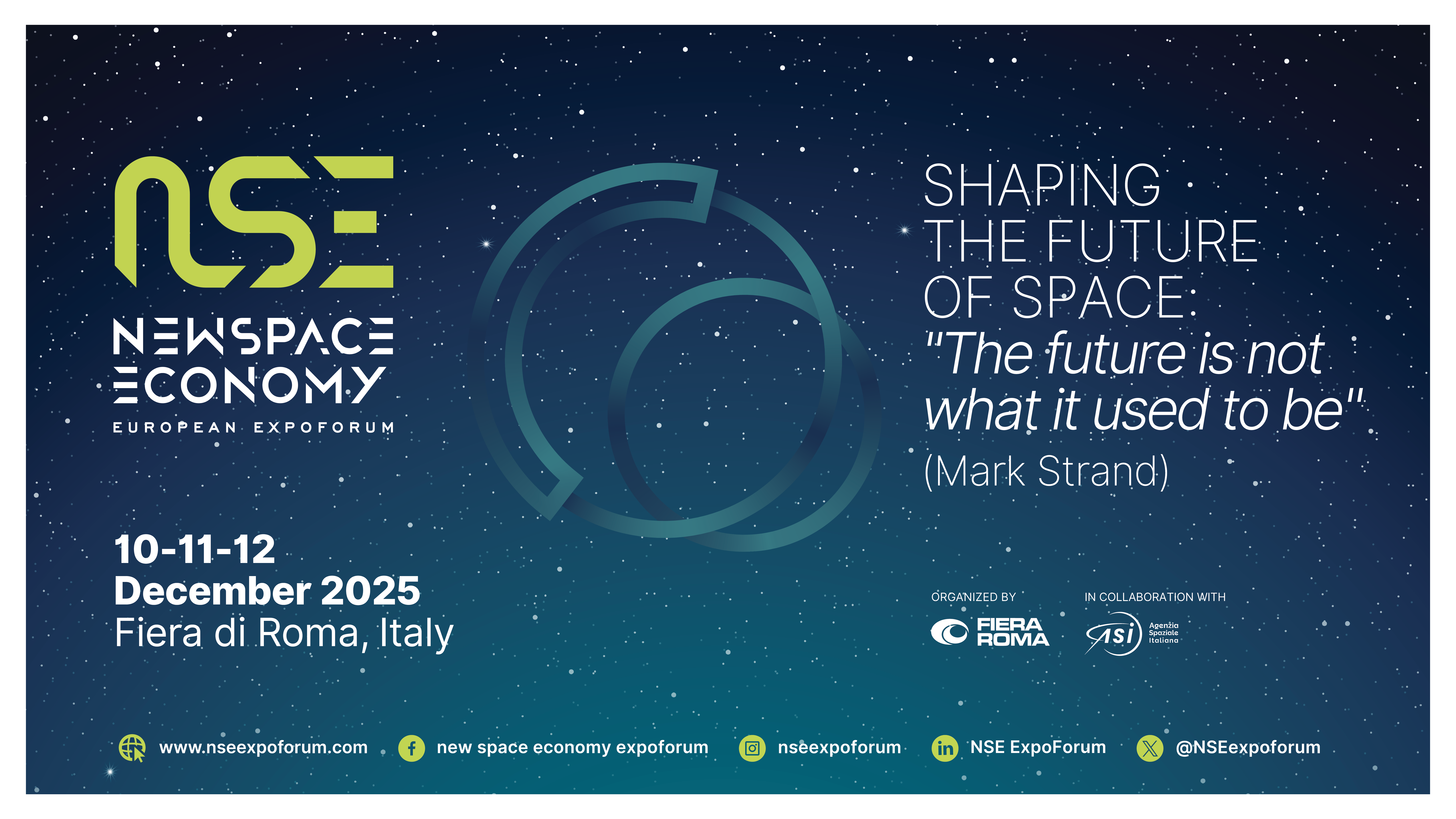Banner ufficiale dell’evento NSE 2025